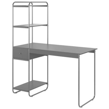 Imagem de Home Office Escrivaninha Mesa De Estudos Escritório Com Prateleira 1 Gaveta Criare Preto