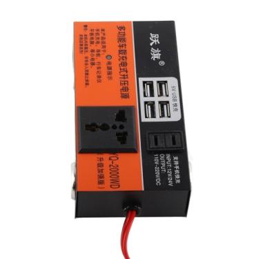 Imagem de KIMISS Inversor de Carros de 12V/24V a 220V, Conversor de Energia Multifuncional, 300W DC para Carregador CA para Carros, Caminhões e RVs - Fonte de Alimentação Universal