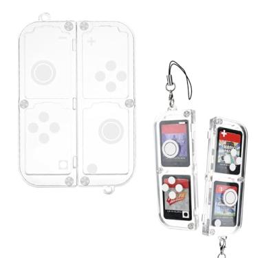 Imagem de DLseego Suporte magnético para armazenamento de 4 jogos para Switch Lite/Switch/Switch OLED, armazenamento portátil de cartão de memória, caixa de cartão removível de acrílico rígido - branca