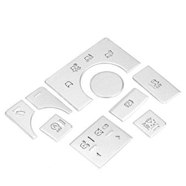 Imagem de RiToEasysports Alumínio Alumínio Interior Console Center Console Sticker Switch Decalques Precisos Ajuste para Sport 2014-2017 Com Adesivo de Dupla Face