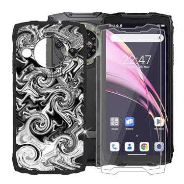 Imagem de Ikiiqii Capa para Blackview BV9300 Pro (6,7 polegadas) + vidro temperado (pacote com 2), capa de silicone ultrafina, à prova de choque, antiarranhões + protetor de tela - tinta