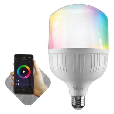 Imagem de Lâmpada Led Rgb Bulbo 30w Inteligente Smart Wi-fi Elgin