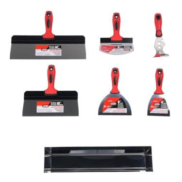 Imagem de Luocute Kit de Ferramentas para As Mãos Drywall, Ferramentas de Gravação Em Aço Inoxidável Com Raspador de Tinta, 16 Polegadas, Bolas de Balde de Lama, Adequadas para Reparo de Parede