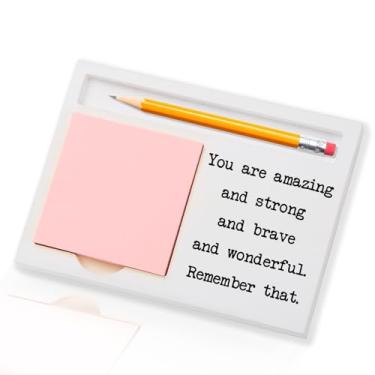 Imagem de You are Amazing for Her, Him, Friend, Positividade, Colleagues Employee Uplifting Sticky Note Holder, Thank You Appreciation Gift Wood Self-Stick Note Pad Holders BBY15
