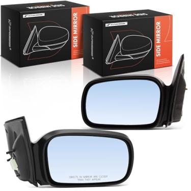 Imagem de A-Premium Par (2) retrovisores manuais do lado do motorista e do passageiro - compatível com Honda Civic 2006-2011 - espelho retrovisor externo externo não aquecido, não dobrável, texturizado preto