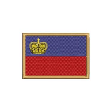 Imagem de BP0424-001 Bandeira Liechtenstein Patch Bordado 7,5×5,0cm (D-Arquivo Matriz para bordar.)