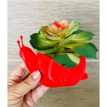 Imagem de Vaso Cachepô Caracol para Suculentas e Flores Artificiais Decoração Ad