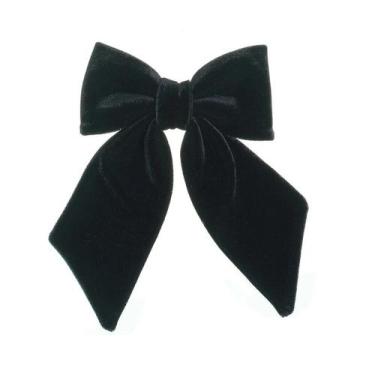 Imagem de Laço de cabelo nat veludo alemão preto - PIUKA, PRETO, 6 Meses