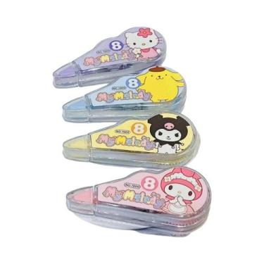 Imagem de Hello Kitty Kuromi My Melody Pompompurin Fita Corretiva Fofa 4 Unidade