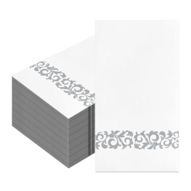 Imagem de Guardanapos de papel de cor sólida, 40 peças, guardanapos florais para convidados, toalhas de mão descartáveis de flores silvestres vintage, papel decorativo para banheiro, casamento, festa de