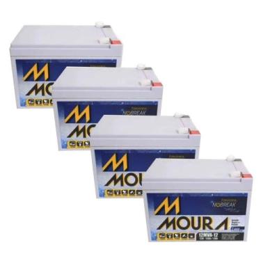 Imagem de Kit 4 12mva-12 Moura 12v 12ah Vrla Bike Eletrica Patinete