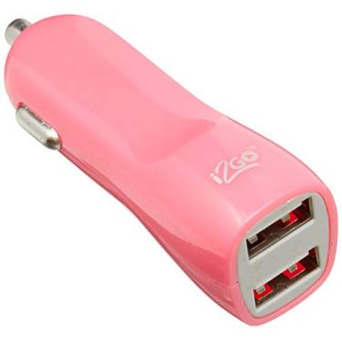 Imagem de Carregador Veicular 2 USB, i2GO, Entrada 12-24V DC, Rosa