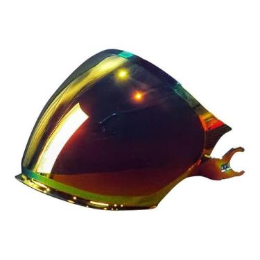 Imagem de Viseira Capacetes Gp Tech Zoom Anti Risco Espelhadas Cristal Troca facil OP13A (DOURADA)