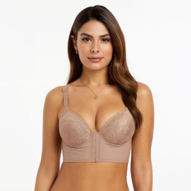 Imagem de Sutiã Renda Sustentação Cetinete Reforçada Alça Regulável P ao GG - Fe