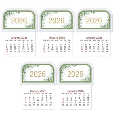 Imagem de Resurhang 5 minicalendários adesivos 2025 2025, calendário de parede pequeno, calendário mensal de 2025, para cartões de visita, caminhão, laptop, geladeira, escritório em casa (planta)