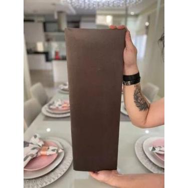 Imagem de 5 Módulos placas de cabeceira estofada solteiro Adesiva Marrom - DECOR