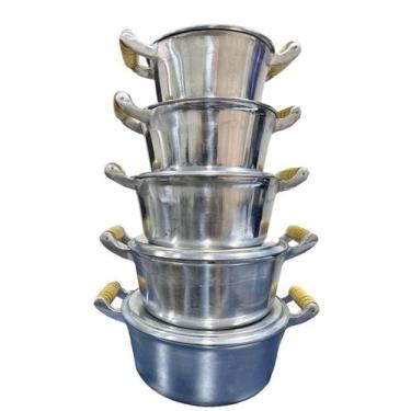 Imagem de Jogo de Panelas de Alumínio Fundido 5 Peças 16 a 24 cm - Fundição Fêni