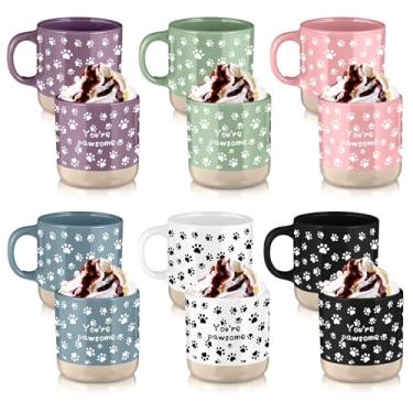 Imagem de Meanplan 6 peças de presentes de medicina veterinária 368,5 g Caneca de café de cerâmica veterinária You're Pawsome Mug Thank You Gifts Vet Tech Week Apreciation Cup for Christmas Veterinary Assistant