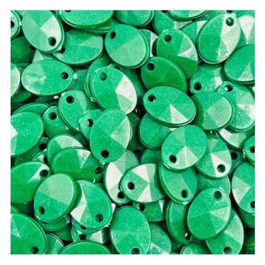 Imagem de Pingente Lentilha Verde Escuro 13x10mm 100pçs 40g Bijuterias Artesanat