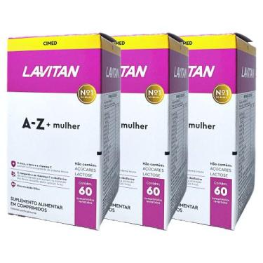 Imagem de Kit 3x Lavitan A-Z Mulher Total 180 Comprimidos - CIMED