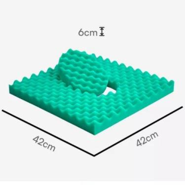Imagem de Almofada Assento Espuma  Caixa De Ovo  D33  Quadrada - Espumix