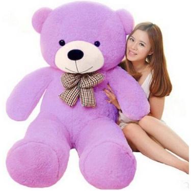 Imagem de Urso lilás bicho de pelúcia gigante 140cm Grande p/ presente - Casa Do