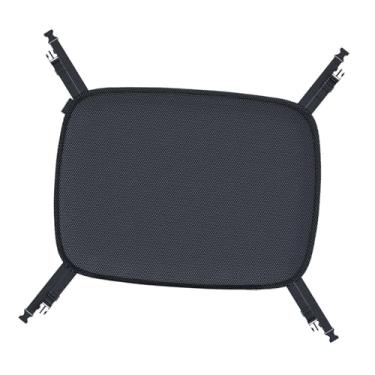 Imagem de KiBcsLic Rede de bolso para teto de carro, dupla camada, malha, grande capacidade, organizador de armazenamento para teto de carro para viagens rodoviárias,