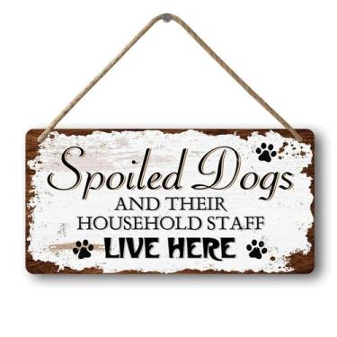 Imagem de Placas de cães para decoração de casa Presentes para donos de cães Dec