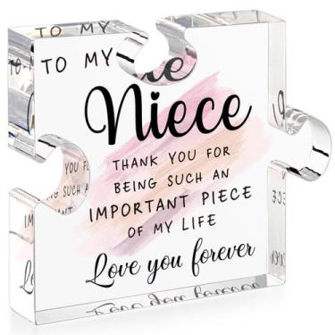 Imagem de Puzzle Paperweight LukieJac, melhor sobrinha de todos os tempos, prese