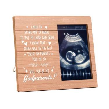 Imagem de Porta-retratos JUSITAKEET Godparents Proposal Presente A06