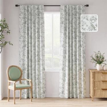 Imagem de Cortinas Blackout Jinchan Floral 95% Blackout 213x213cm