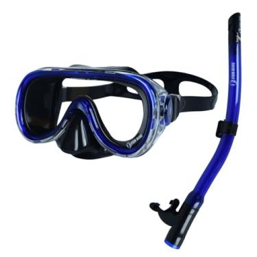 Imagem de Fun Dive Kit de Mergulho Búzios Infantil, Máscara com Snorkel, Preto/Azul, Preto/Amarelo, Preto/Rosa, PVC Macio, Lente de Vidro Temperado, para Juventude 8-15 Anos