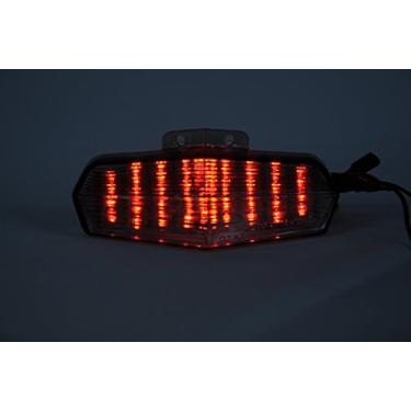 Imagem de Topzone Lighting Luz traseira de freio com lente fumada de LED para motocicleta com indicadores de luz de seta integrados para Ducati 02-07 749 999 Multistrada