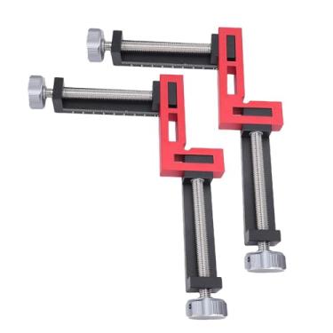 Imagem de Fafeicy Conjunto de Grampos de Madeira, Grampos Duráveis ​​em Forma de G e Acessórios para ângulo Reto para Marcenaria de Madeira de Precisão Com Construção de Liga de Alumínio