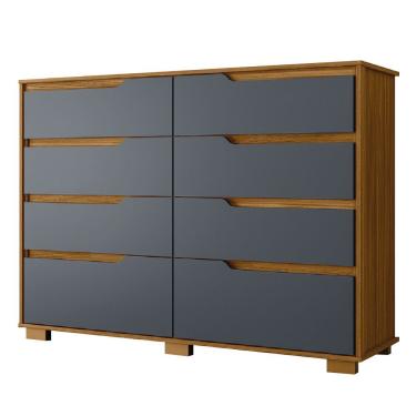 Imagem de Cômoda 8 Gavetas Geórgia Freijó/cinza Moval