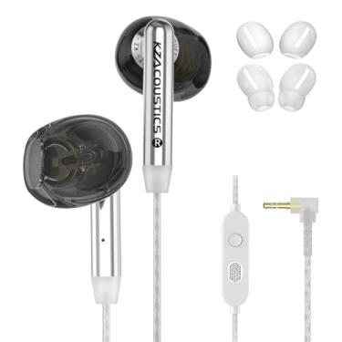 Imagem de KZ Fones de ouvido Duet Dual Driver com fio para jogos, fones de ouvido intra-auriculares com microfone para PC, celular, Nintendo Switch, ajuste com isolamento de ruído, fones de ouvido de graves