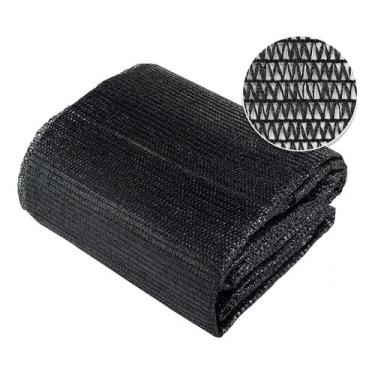 Imagem de Tela De Sombreamento Polietileno Preta 70% 1,5x50m Anti UV Multifuncio