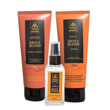 Imagem de Kit da linha Bryce Blend da You Man: balm fortificante + shampoo esfol