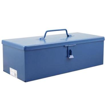 Imagem de Caixa Ferramentas Metal Baú Fercar Nº02 40X16x15Cm