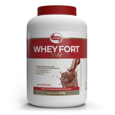 Imagem de Whey Protein Whey Fort 3W (1800g) Vitafor, Chocolate