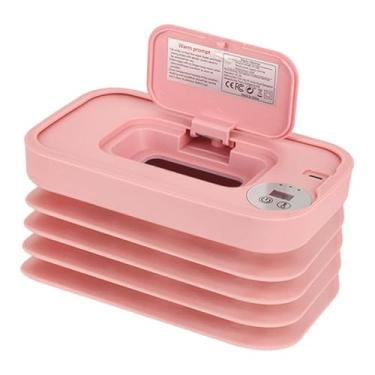 Imagem de Luwecf Aquecedor de Lenços Umedecidos, Aquecedor de Fraldas, Máquina de Lenços Umedecidos de Grande Capacidade, Aquecedor de Fraldas para Viagem, Carro, Casa, Rosa