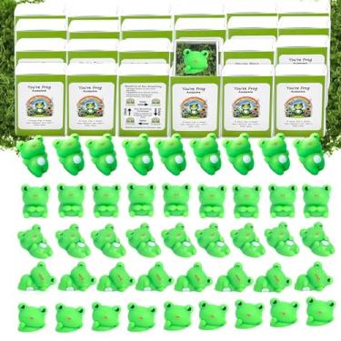 Imagem de 20 Set Positive Frog Gifts Bulk Employee Appreciation Gifts Box Breathing Gift Bulk for Coworker Team Back to School Desk Pets Thank You Teacher Student Frog Ornaments with Cheer up Card Box