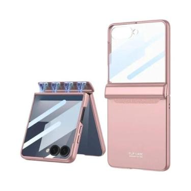 Imagem de Capa Magnética Rígida Para Samsung Galaxy Z Flip 7 6 5G Com Protetor D