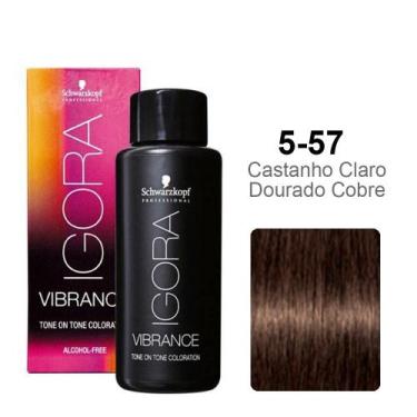 Imagem de Schwarzkopf  Igora Vibrance 5-57 Castanho Claro Natural Dourado Cobre 