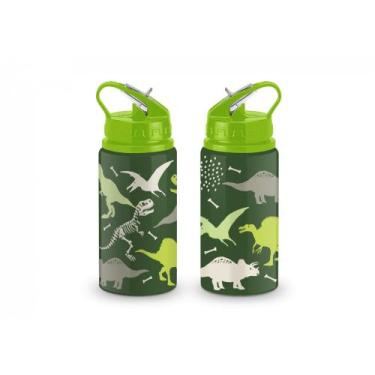 Imagem de Garrafa infantil aluminio 350ml - dinossauro - brasfoot