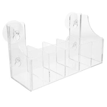 Imagem de Luxshiny Organizadores laterais de geladeira com ventosas, 5 prateleiras de armazenamento para geladeira, congelador, lata de azeite de oliva, sal, potes de pimenta