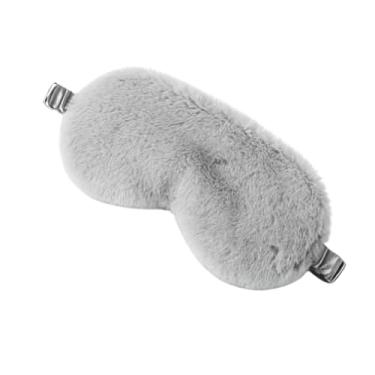 Imagem de Máscara para Dormir Dupla Face Pelúcia e Cetim Confortável e Estilosa(2,Cinza)