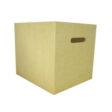 Imagem de Caixa Com Alca Organizadora 30X26X25 Mdf 6Mm Madeira Marpax