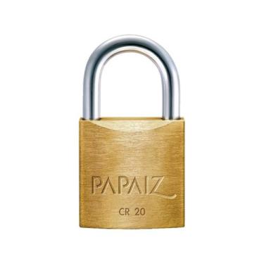 Imagem de Cadeado papaiz 20mm cr20 latão maciço com chaves