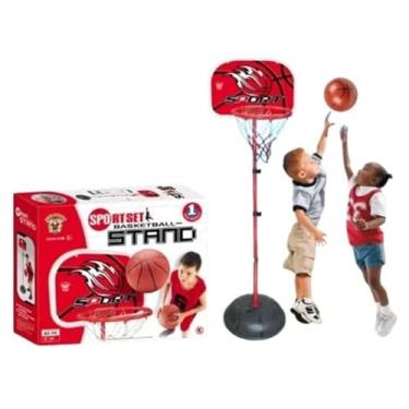 Imagem de Kit De Basquete Infantil Divertido C/tabela Aro Bola E Bomba